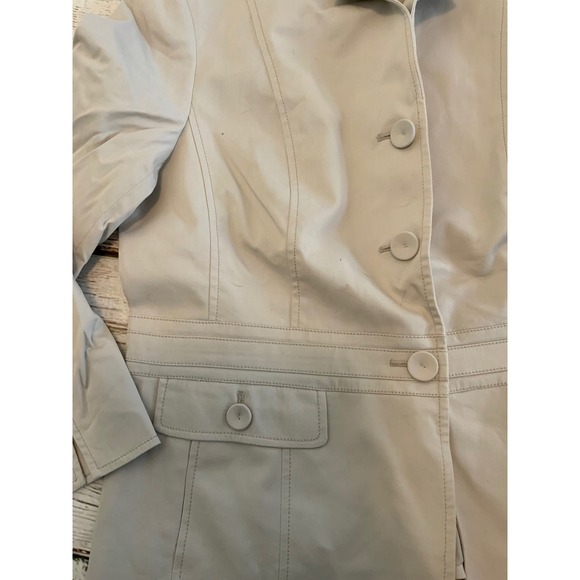 Talbots Beige Cotton Lyocell Blend 3-Button Blazer Jacket Tan Size 14 - Picture 3 of 5